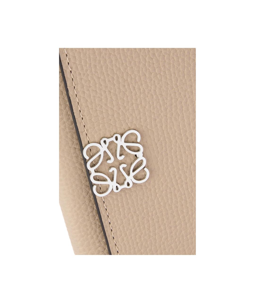 LOEWE Бежевый кожаный кошелек, фото 5