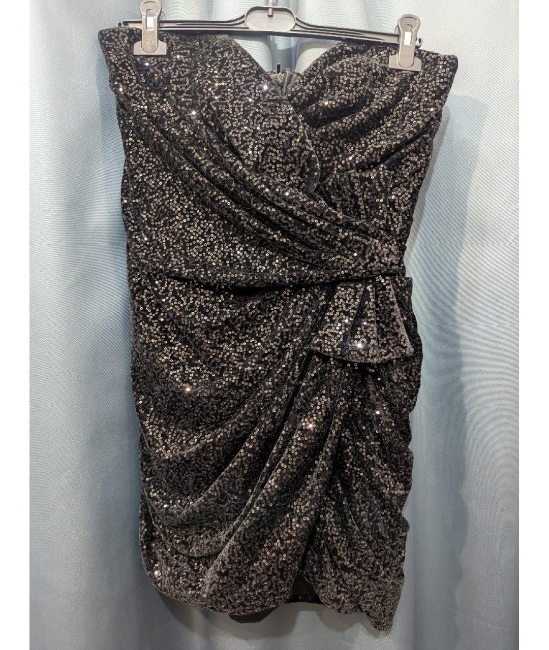 SAINT LAURENT Черное шелковое коктейльное платье, фото 5