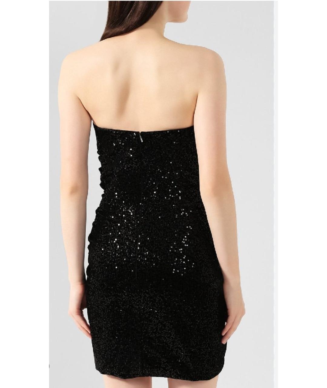 SAINT LAURENT Черное шелковое коктейльное платье, фото 2