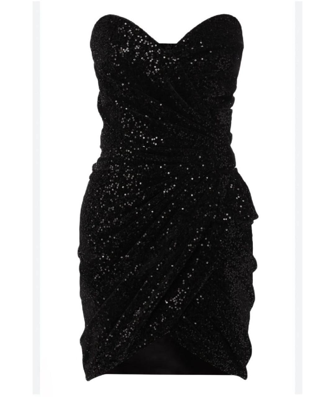 SAINT LAURENT Черное шелковое коктейльное платье, фото 10