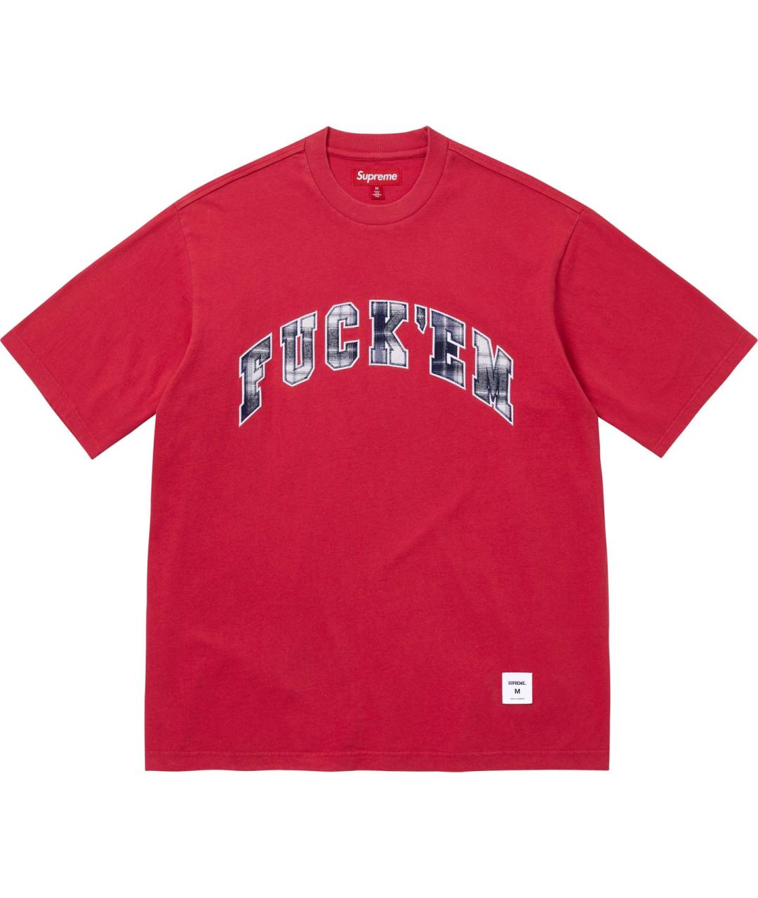 SUPREME Красная футболка, фото 1
