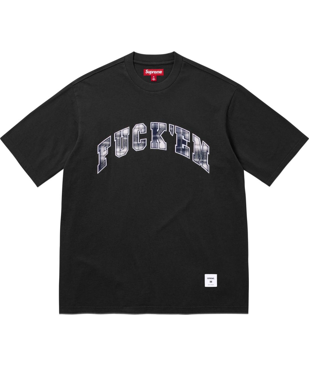 SUPREME Черная футболка, фото 1