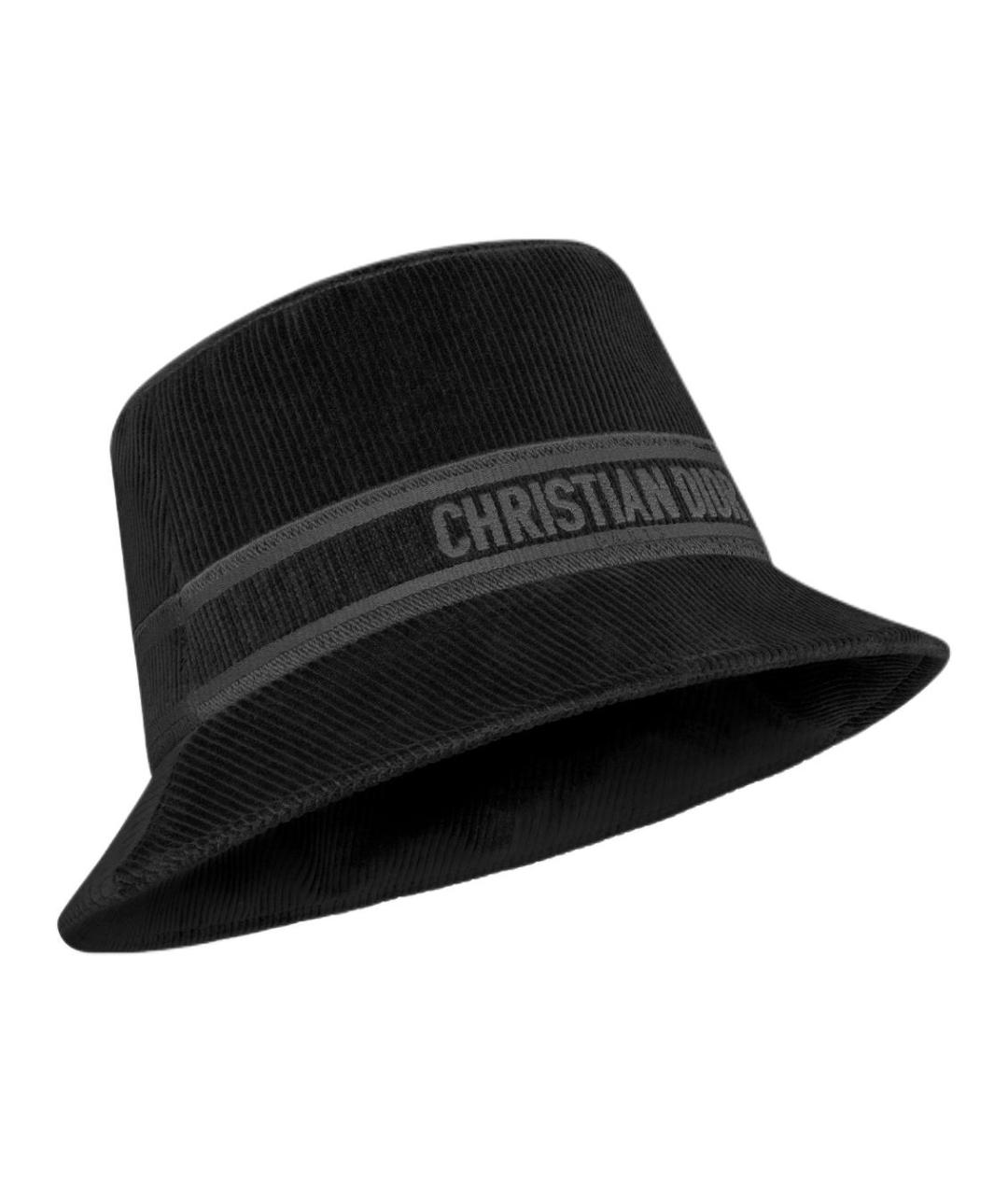 CHRISTIAN DIOR Черная хлопковая панама, фото 2