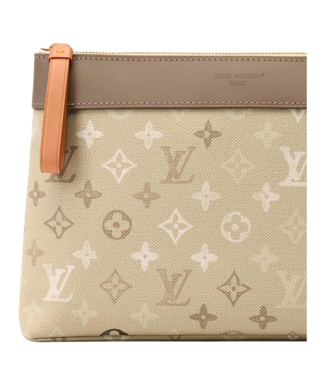 LOUIS VUITTON Бежевая барсетка, фото 5