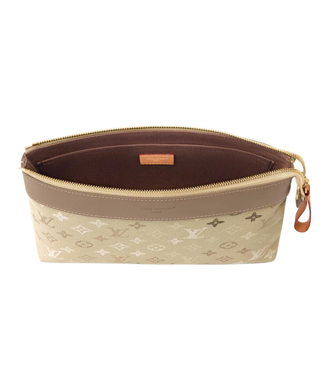 LOUIS VUITTON Бежевая барсетка, фото 4