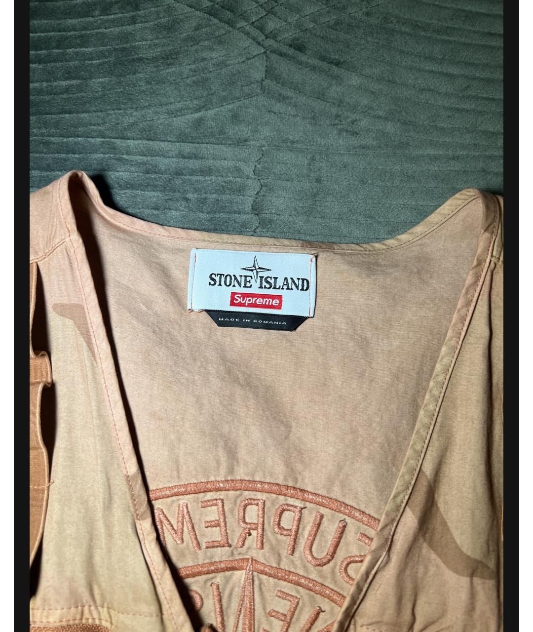 STONE ISLAND Коралловый хлопковый жилет, фото 5