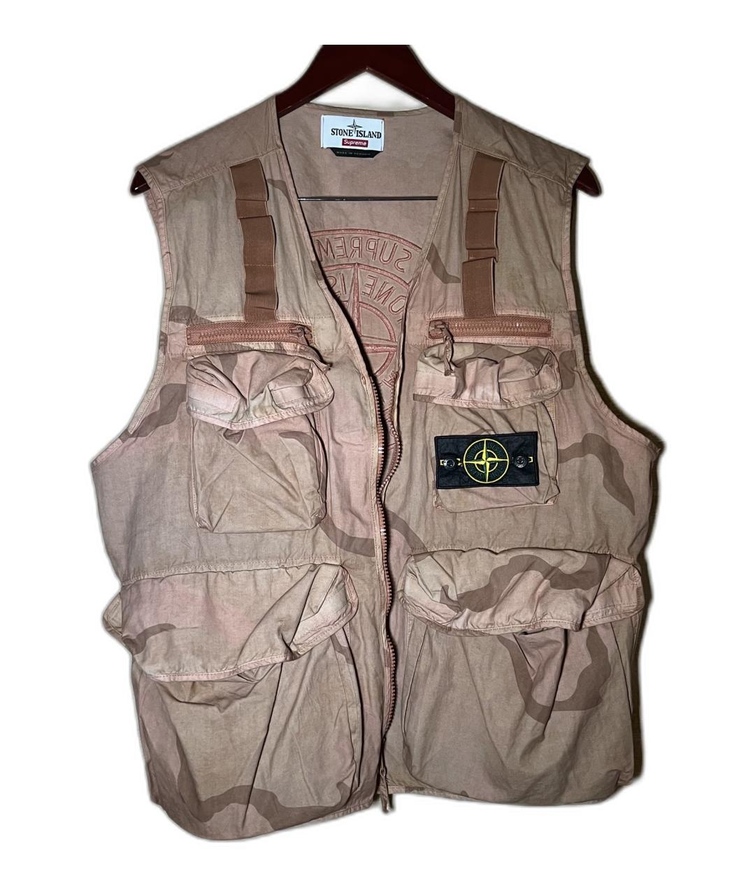 STONE ISLAND Коралловый хлопковый жилет, фото 2