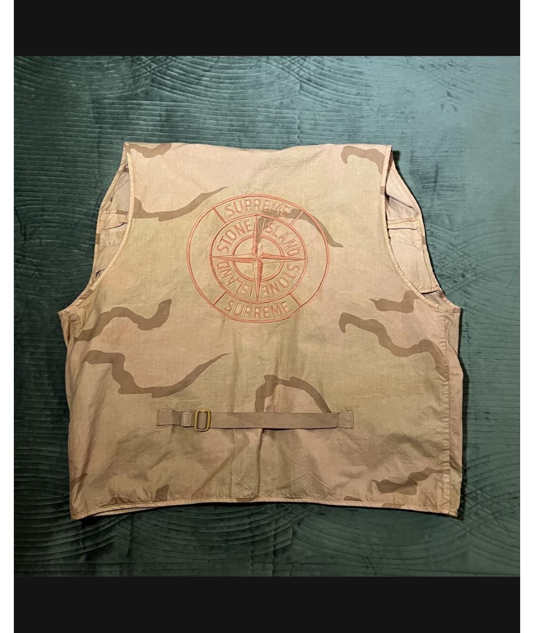 STONE ISLAND Коралловый хлопковый жилет, фото 3