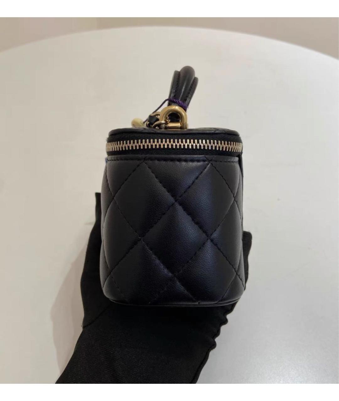 CHANEL Черная кожаная сумка через плечо, фото 5
