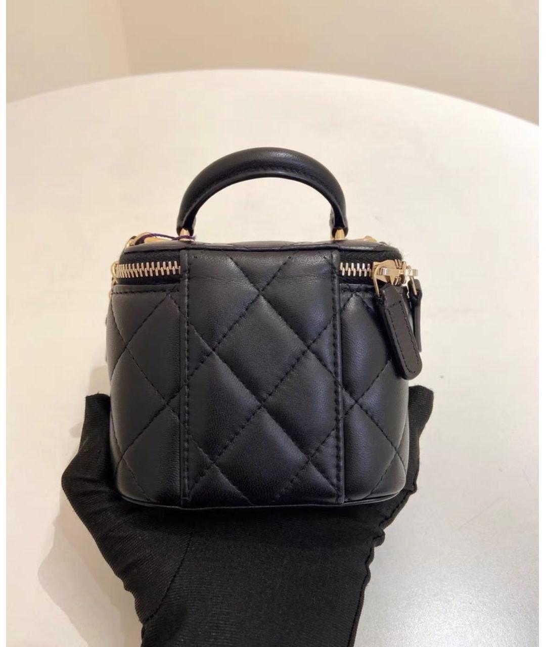 CHANEL Черная кожаная сумка через плечо, фото 3