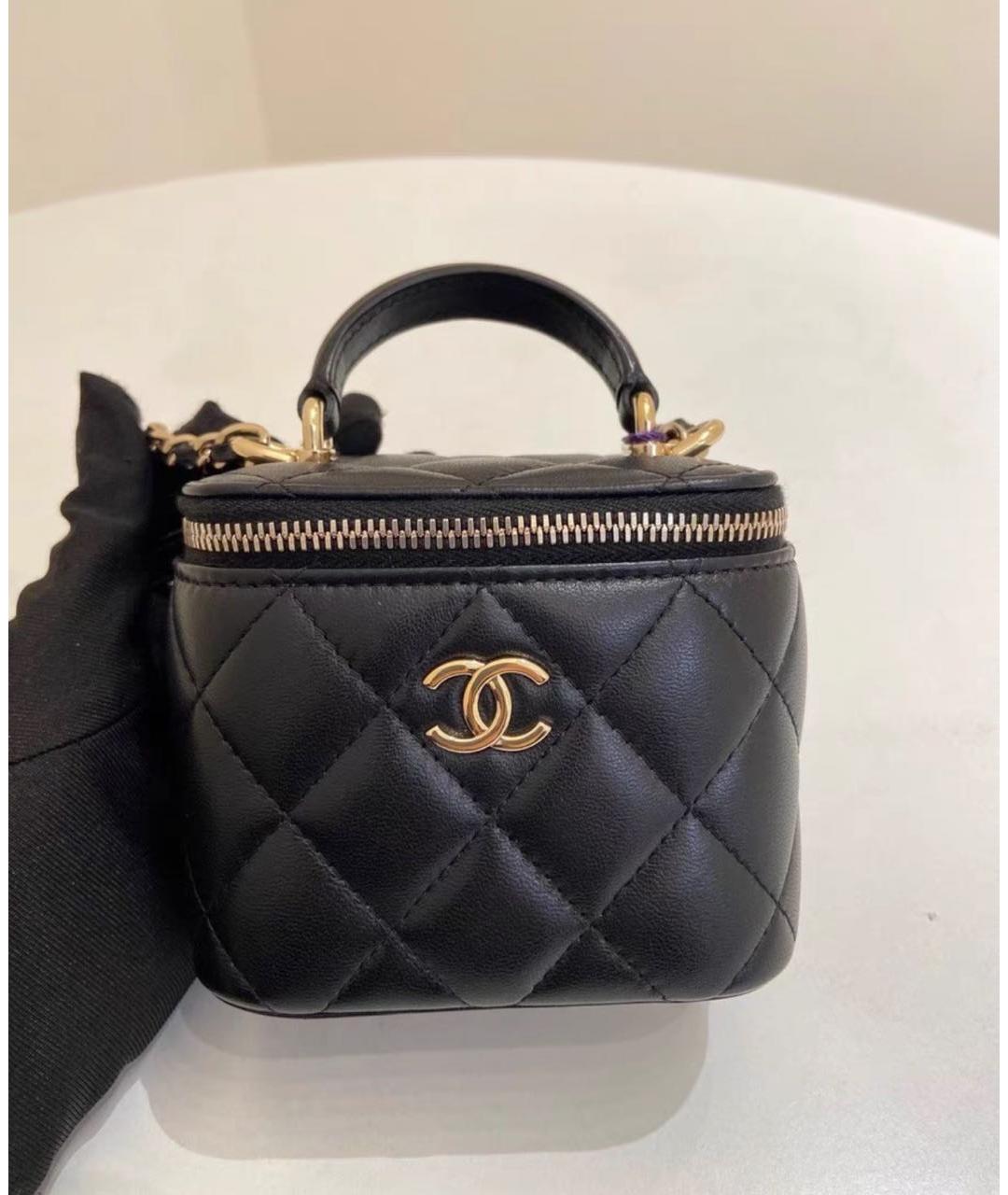 CHANEL Черная кожаная сумка через плечо, фото 2