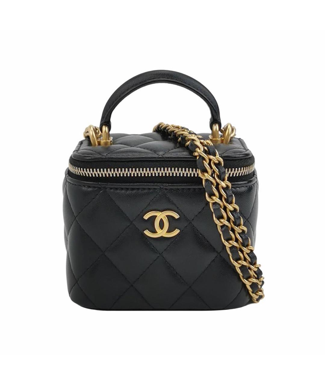 CHANEL Черная кожаная сумка через плечо, фото 7