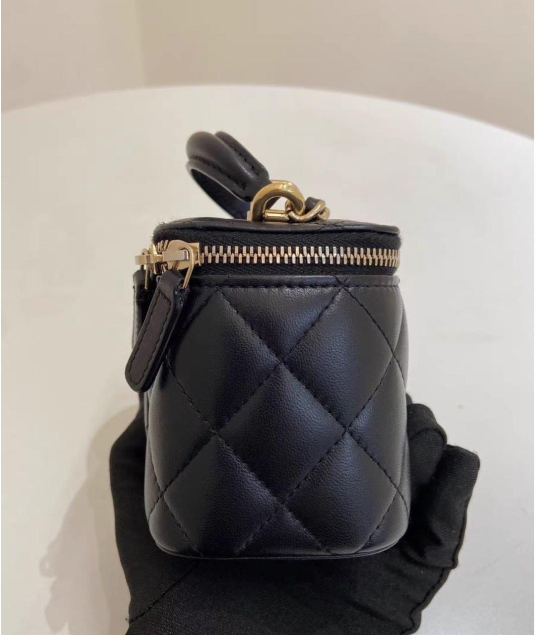 CHANEL Черная кожаная сумка через плечо, фото 4