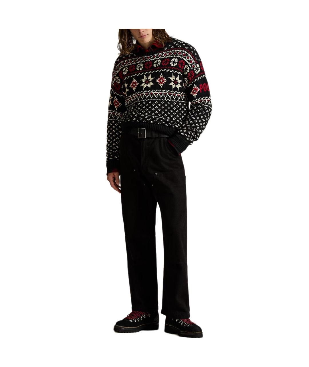POLO RALPH LAUREN Черный хлопковый джемпер / свитер, фото 4