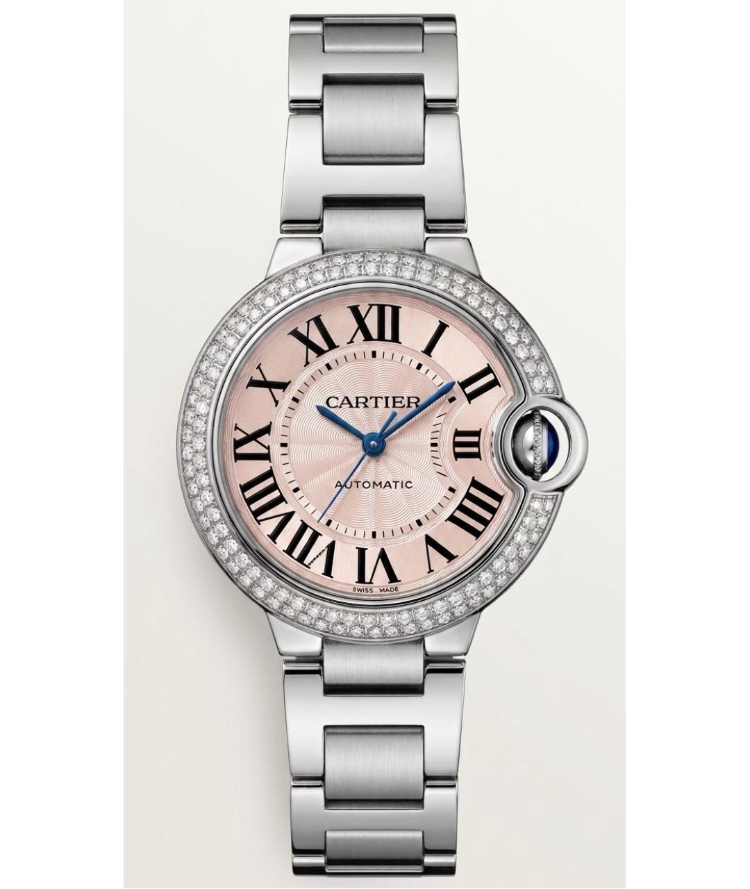 CARTIER Розовые металлические часы, фото 7