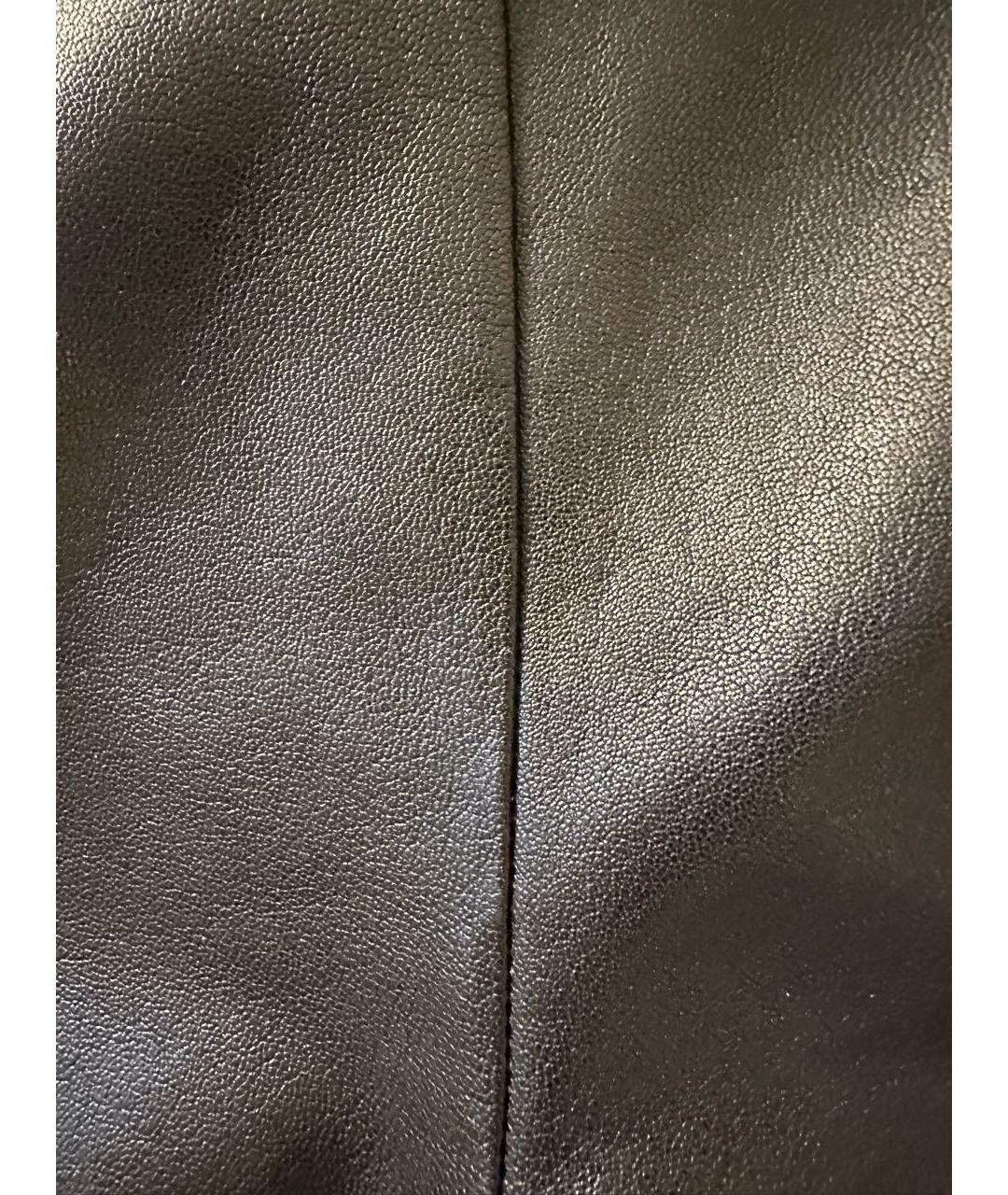 SAINT LAURENT Черные кожаные шорты, фото 4
