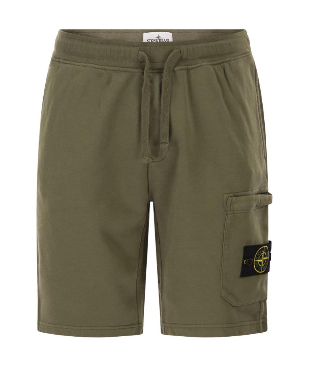 STONE ISLAND Зеленые шорты, фото 1