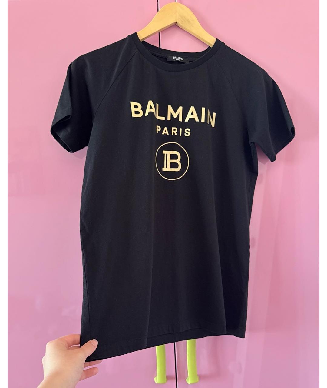 BALMAIN Черный хлопковый детская футболка / топ, фото 3