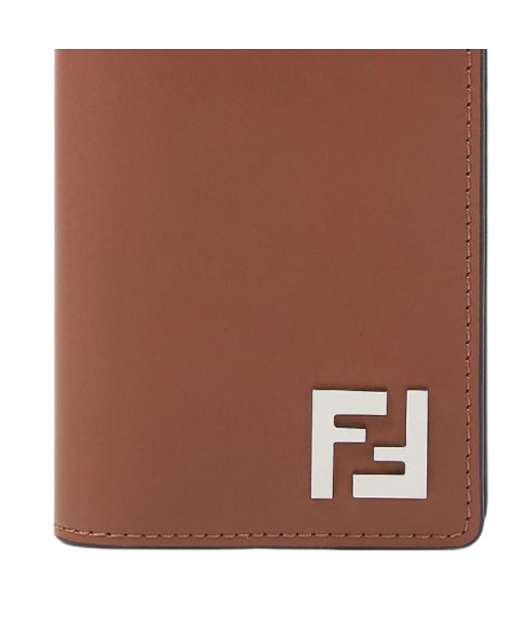 FENDI Коричневый кожаный кардхолдер, фото 4
