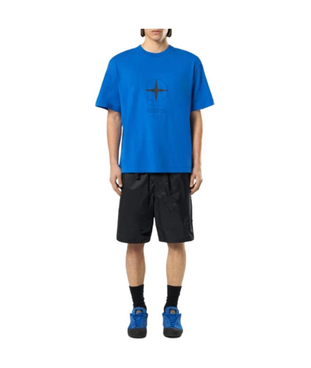 STONE ISLAND Синяя футболка, фото 3