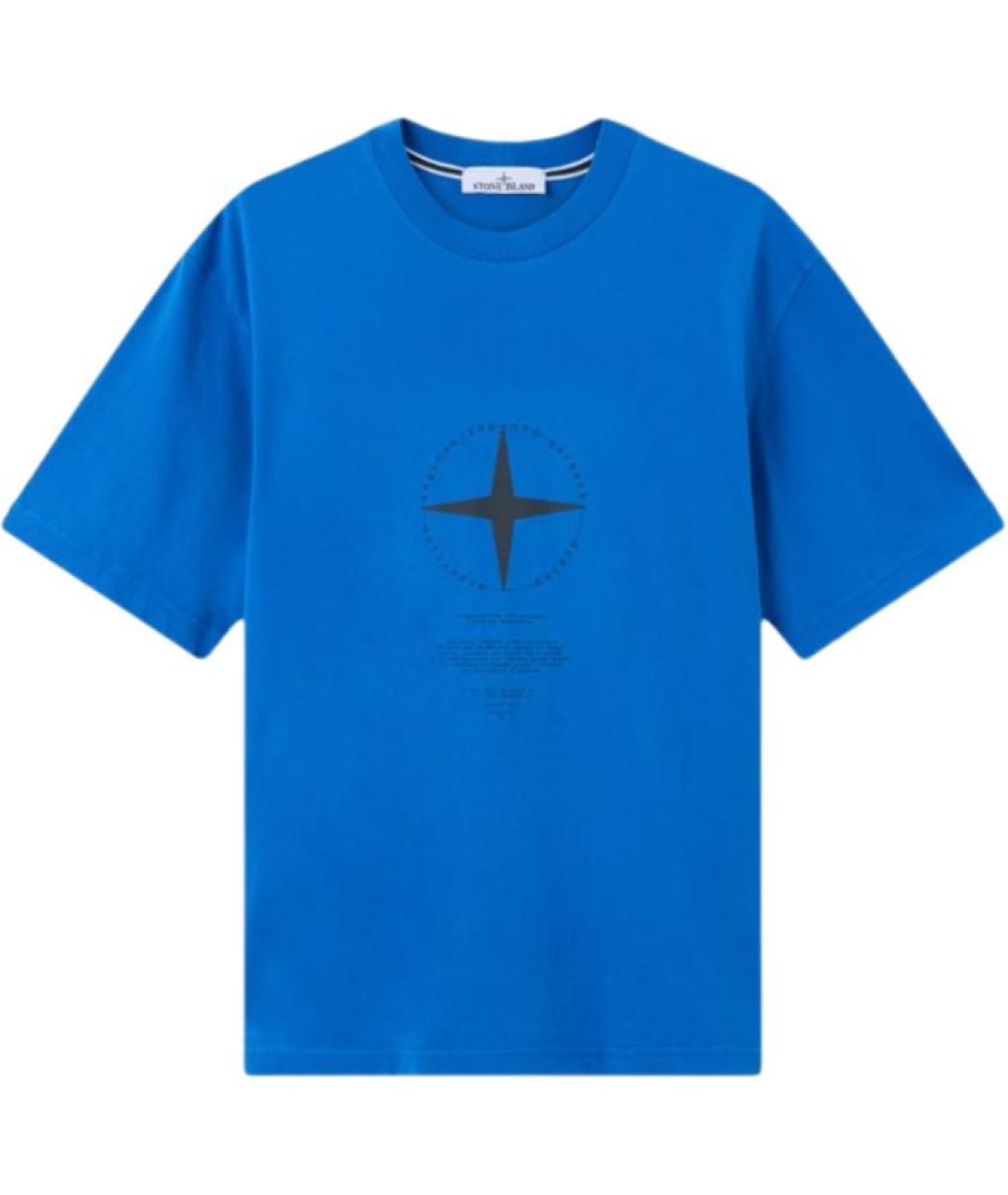 STONE ISLAND Синяя футболка, фото 1