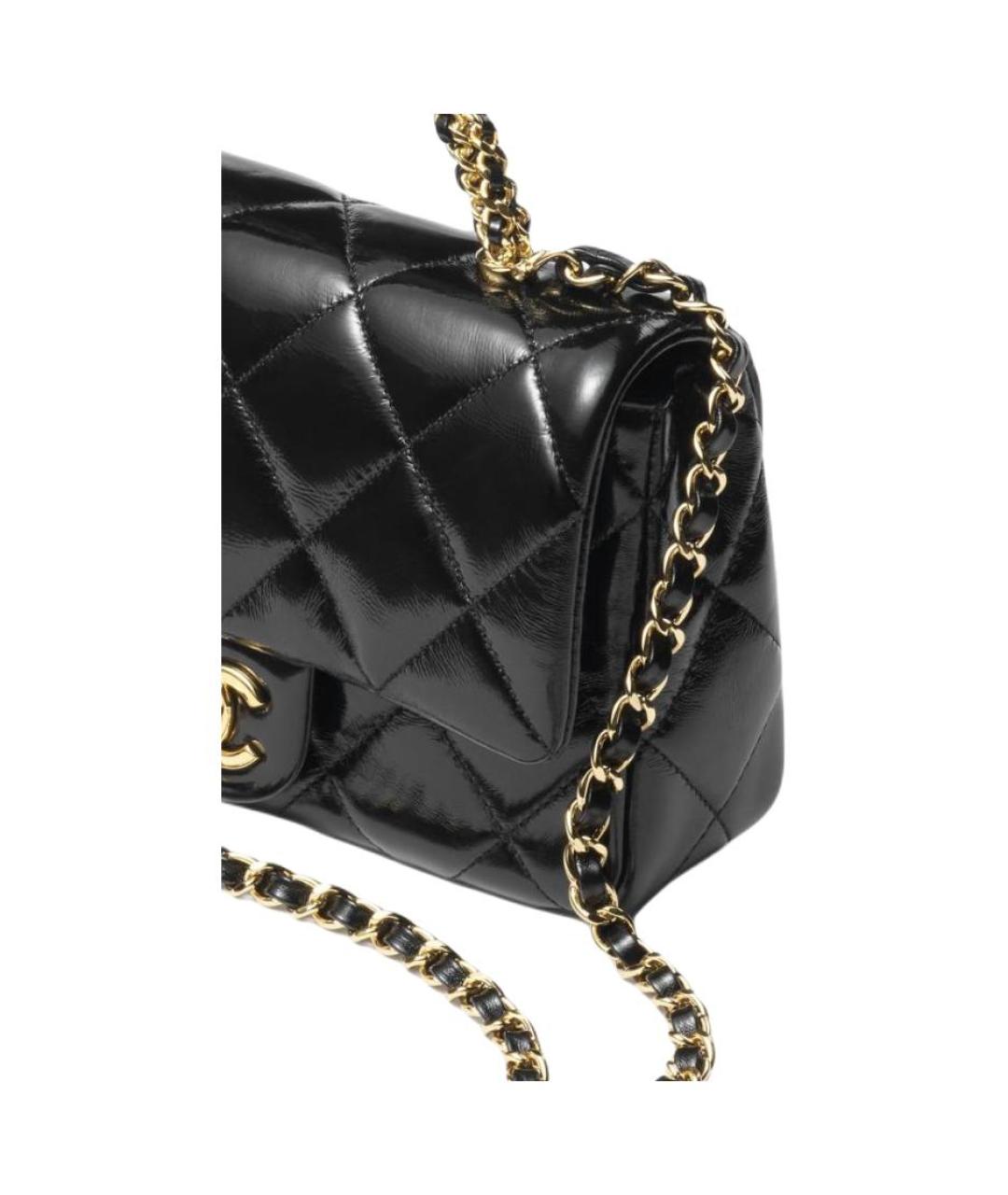 CHANEL Черная кожаная сумка через плечо, фото 4