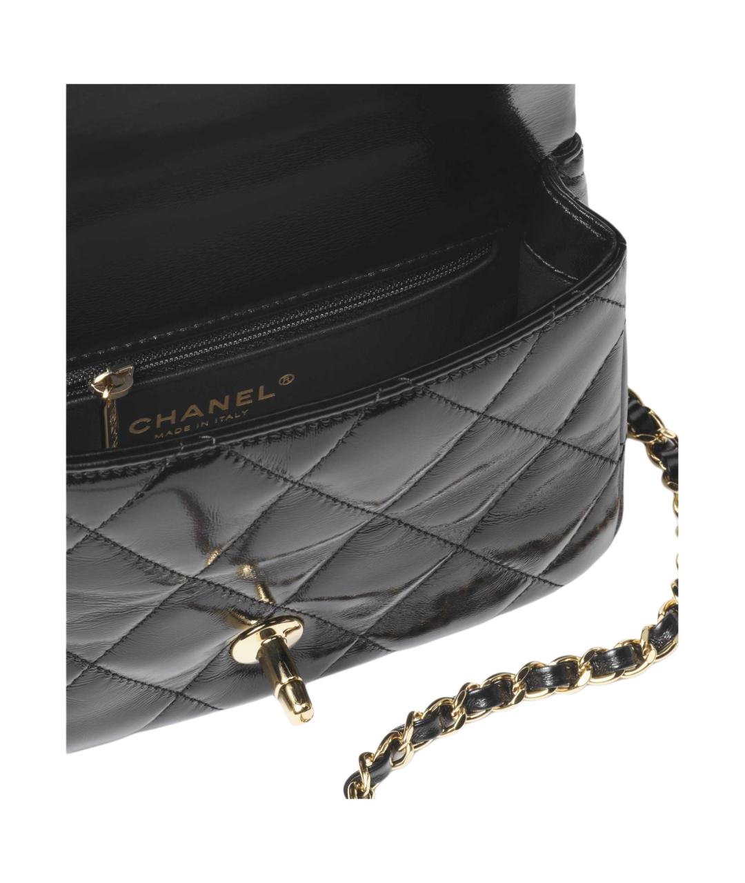 CHANEL Черная кожаная сумка через плечо, фото 3