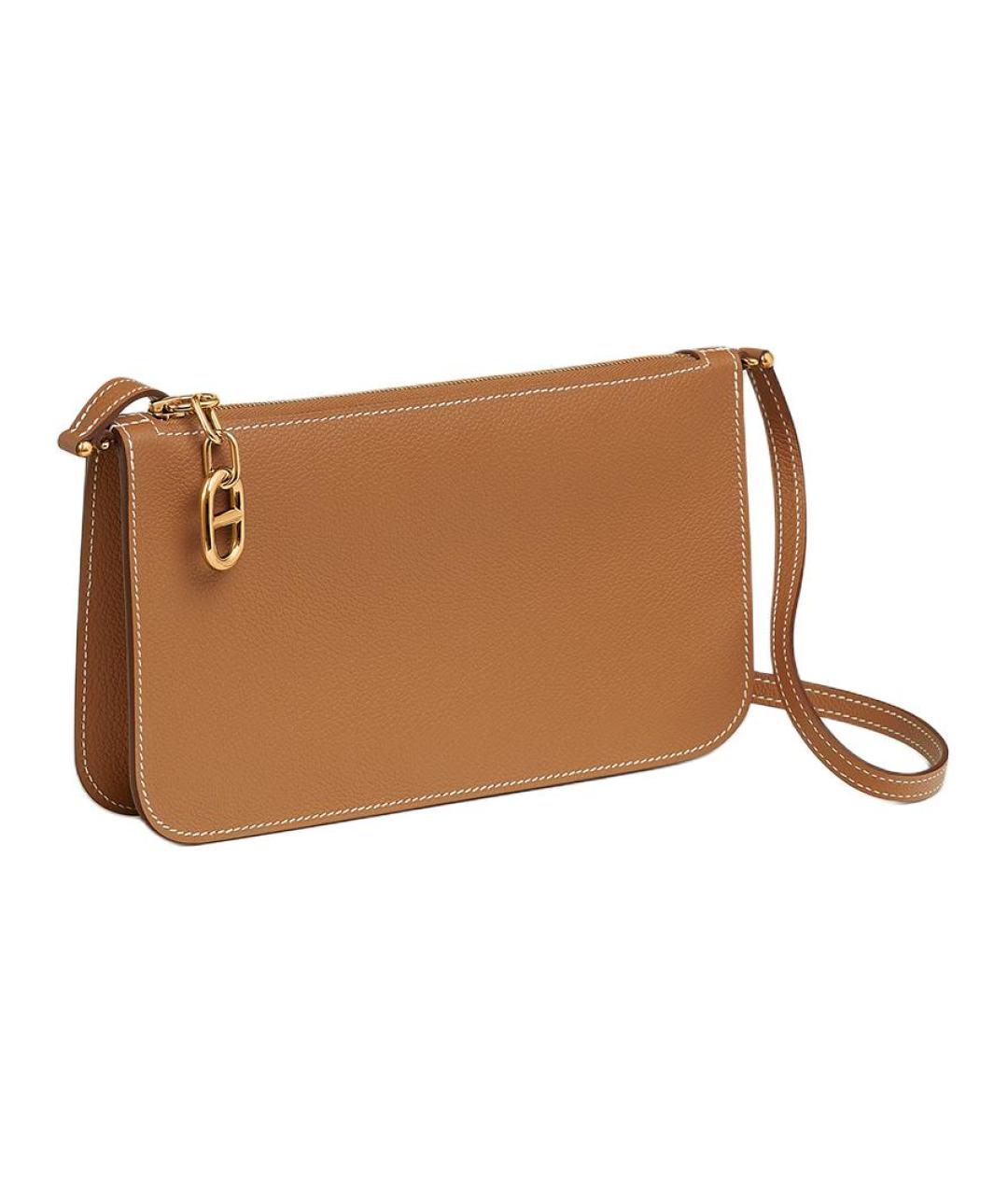 HERMES Коричневая кожаная сумка через плечо, фото 2