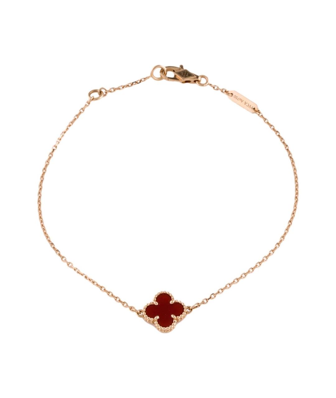 VAN CLEEF & ARPELS Бордовый браслет из желтого золота, фото 1