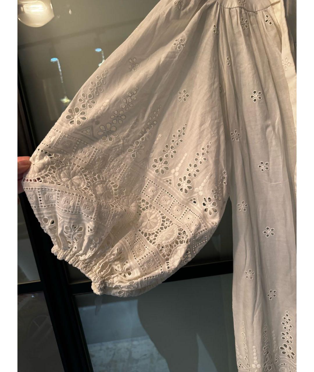 ZIMMERMANN Белое хлопковое повседневное платье, фото 4