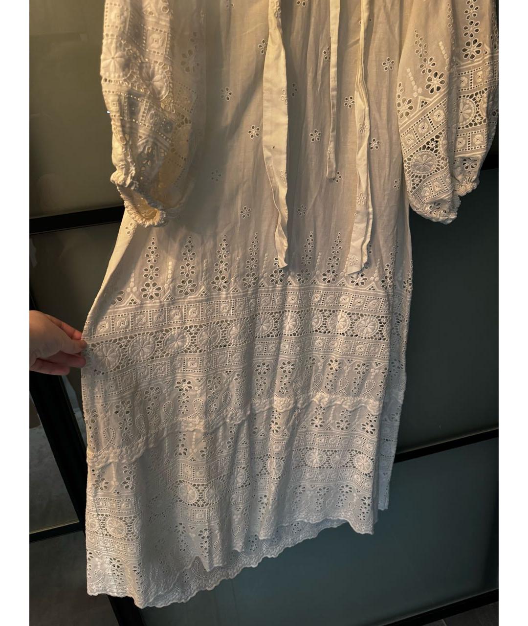 ZIMMERMANN Белое хлопковое повседневное платье, фото 5