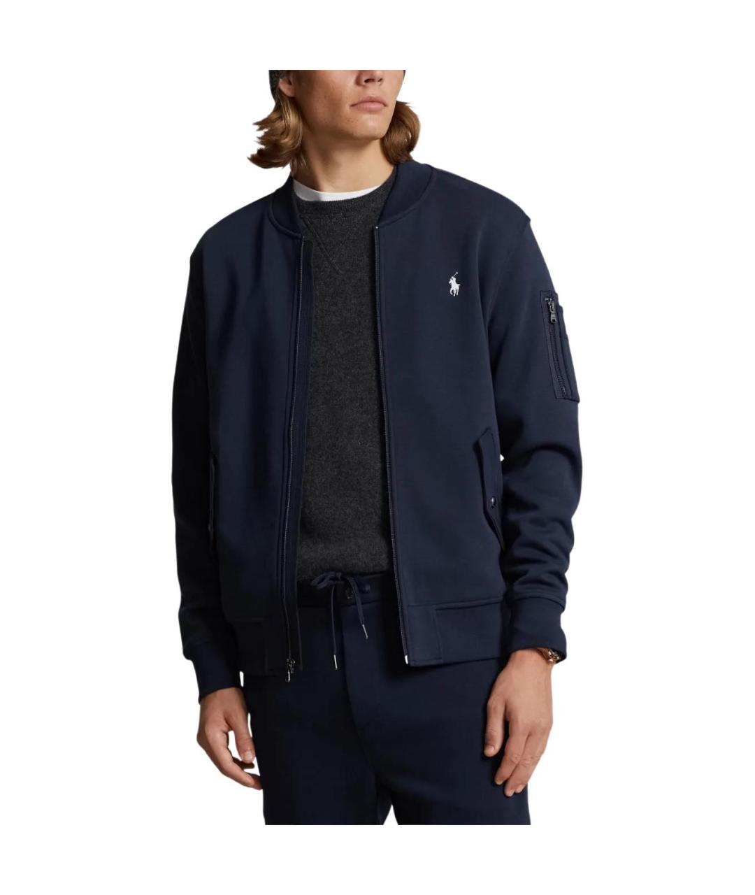 POLO RALPH LAUREN Темно-синяя хлопковая куртка, фото 4
