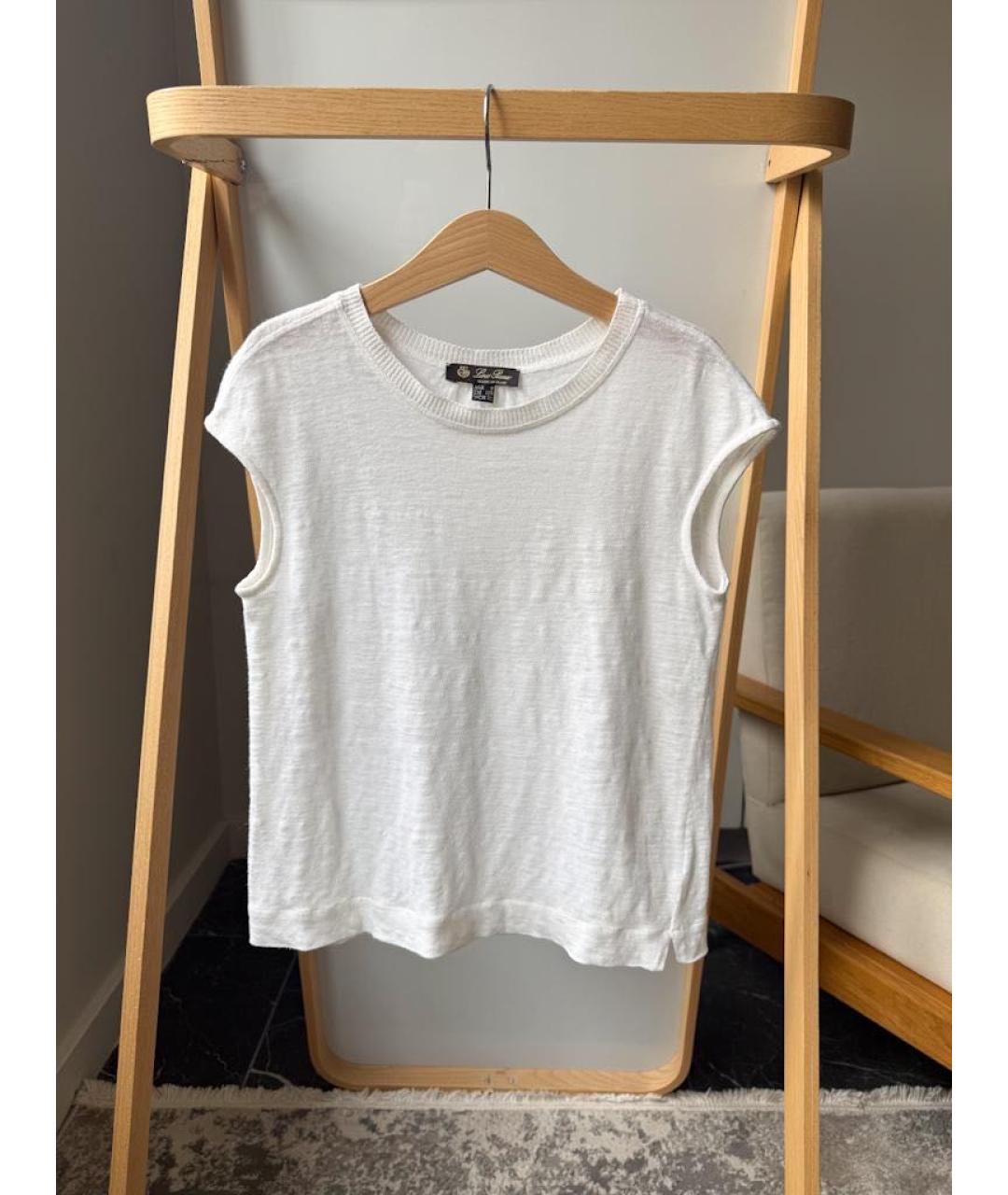 LORO PIANA Белый льняной детская футболка / топ, фото 6