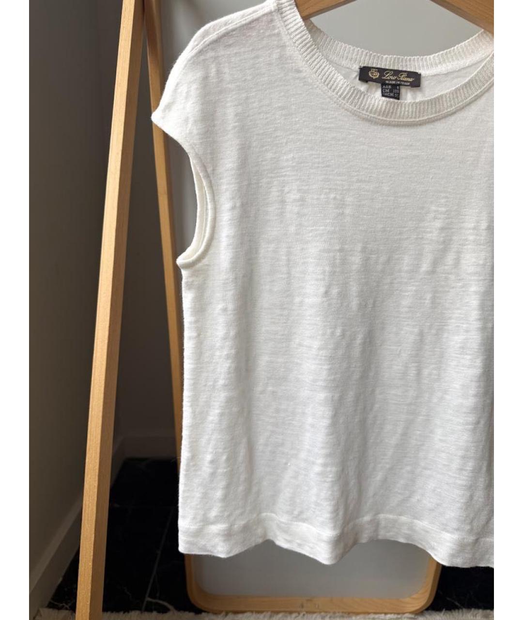 LORO PIANA Белый льняной детская футболка / топ, фото 3