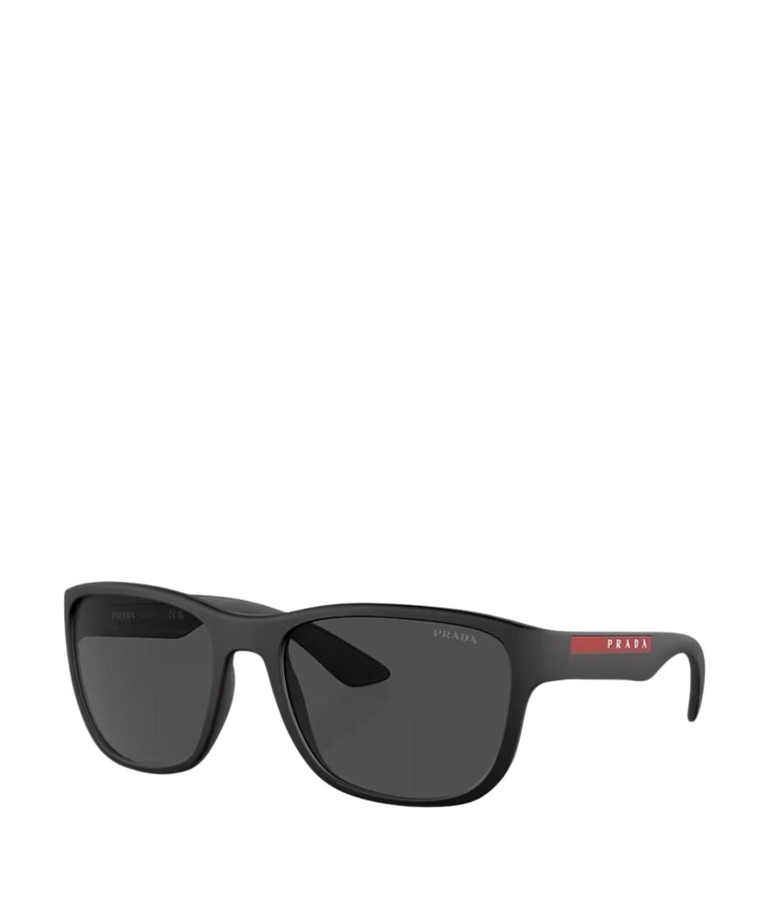 PRADA Черные пластиковые солнцезащитные очки, фото 1