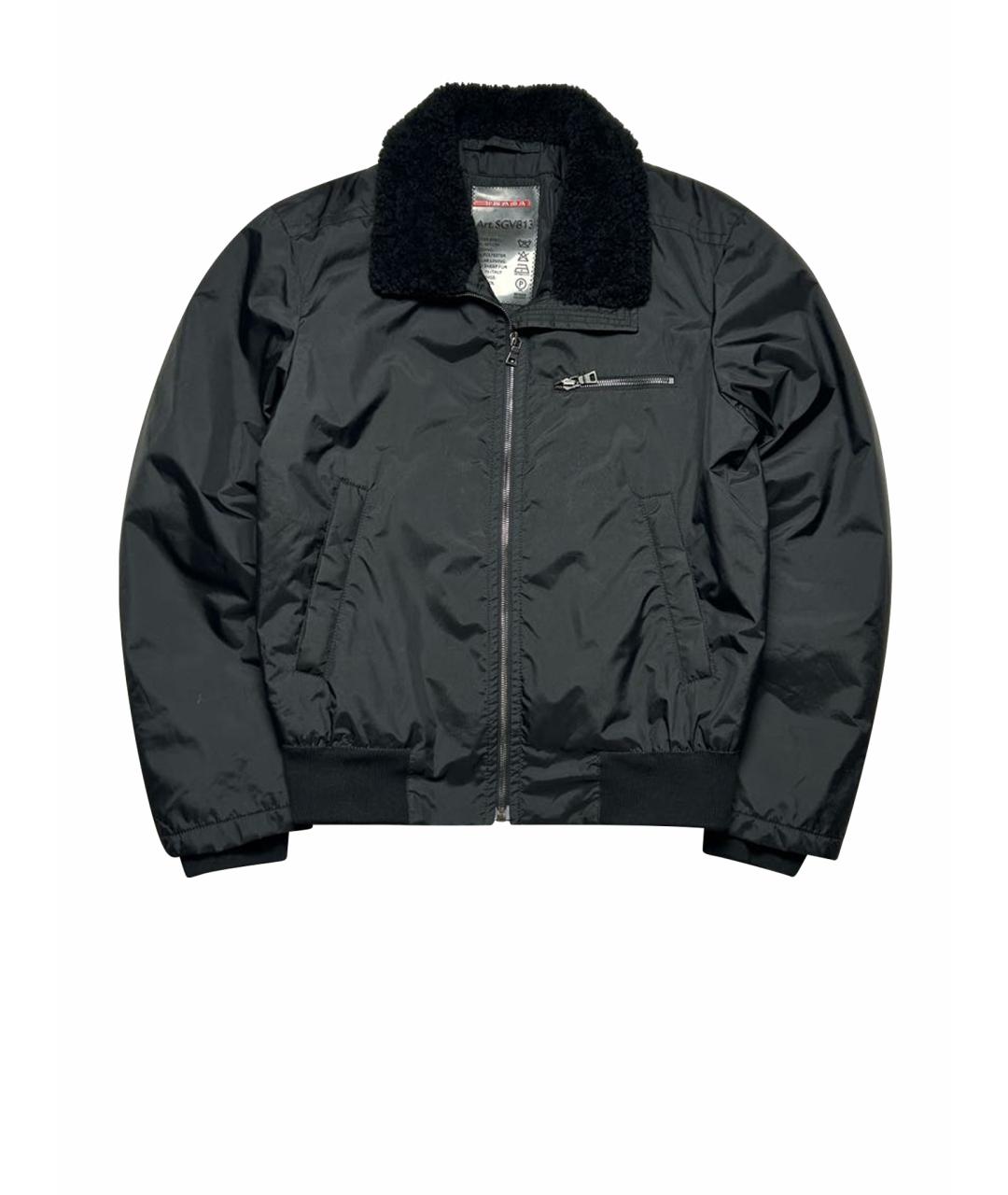 PRADA Черная полиамидовая куртка, фото 1