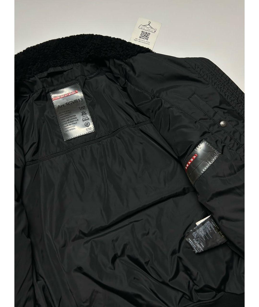 PRADA Черная полиамидовая куртка, фото 3