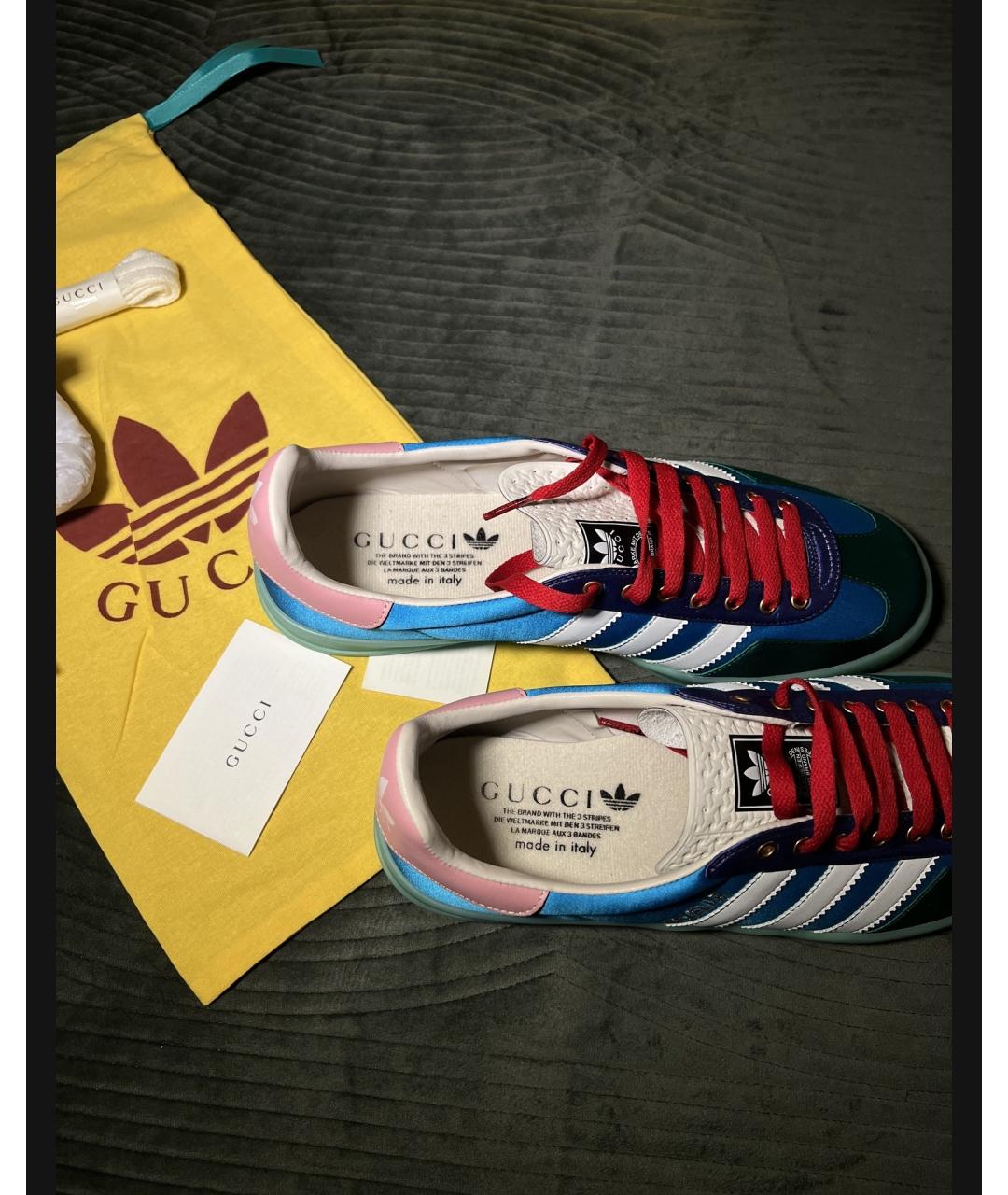 GUCCI Синие низкие кроссовки / кеды, фото 3