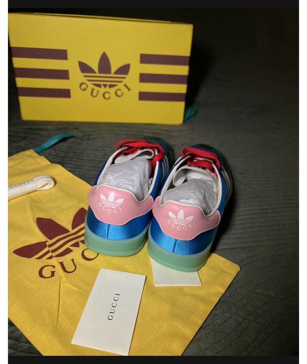 GUCCI Синие низкие кроссовки / кеды, фото 4