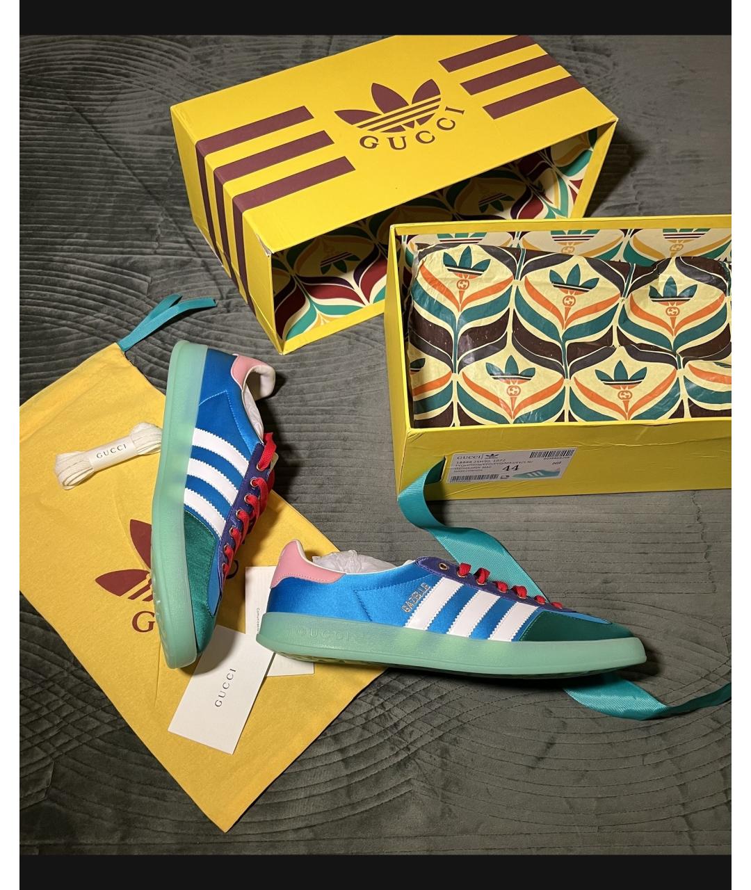 GUCCI Синие низкие кроссовки / кеды, фото 7