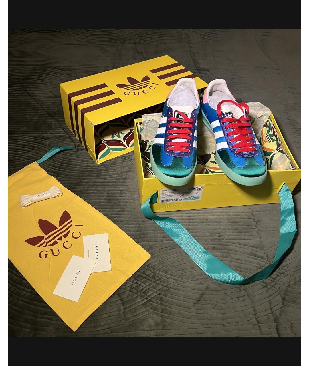 GUCCI Синие низкие кроссовки / кеды, фото 2