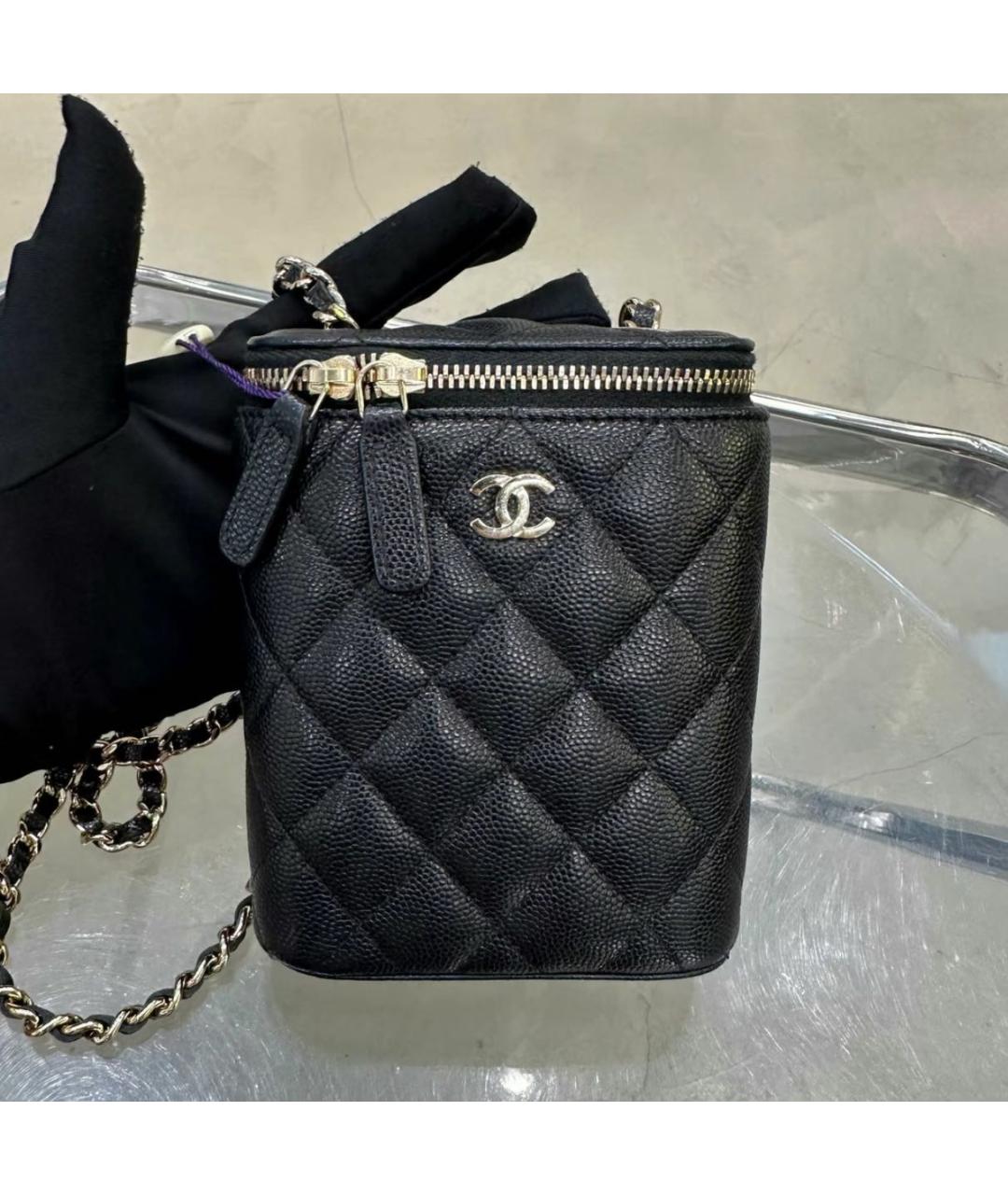 CHANEL Черная кожаная сумка через плечо, фото 3