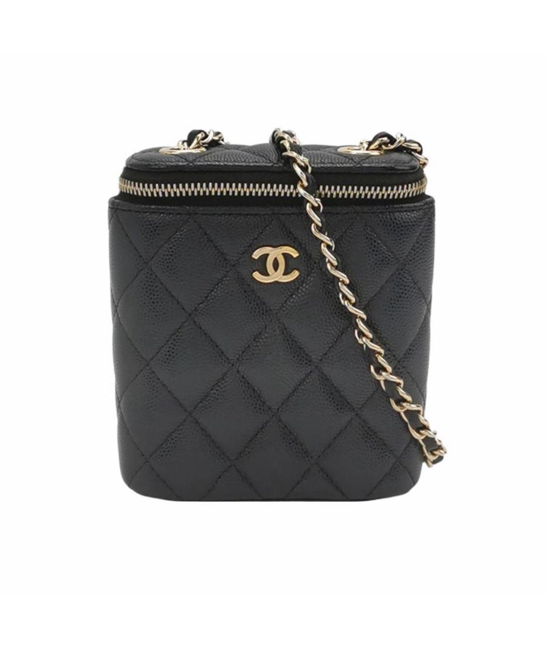 CHANEL Черная кожаная сумка через плечо, фото 6