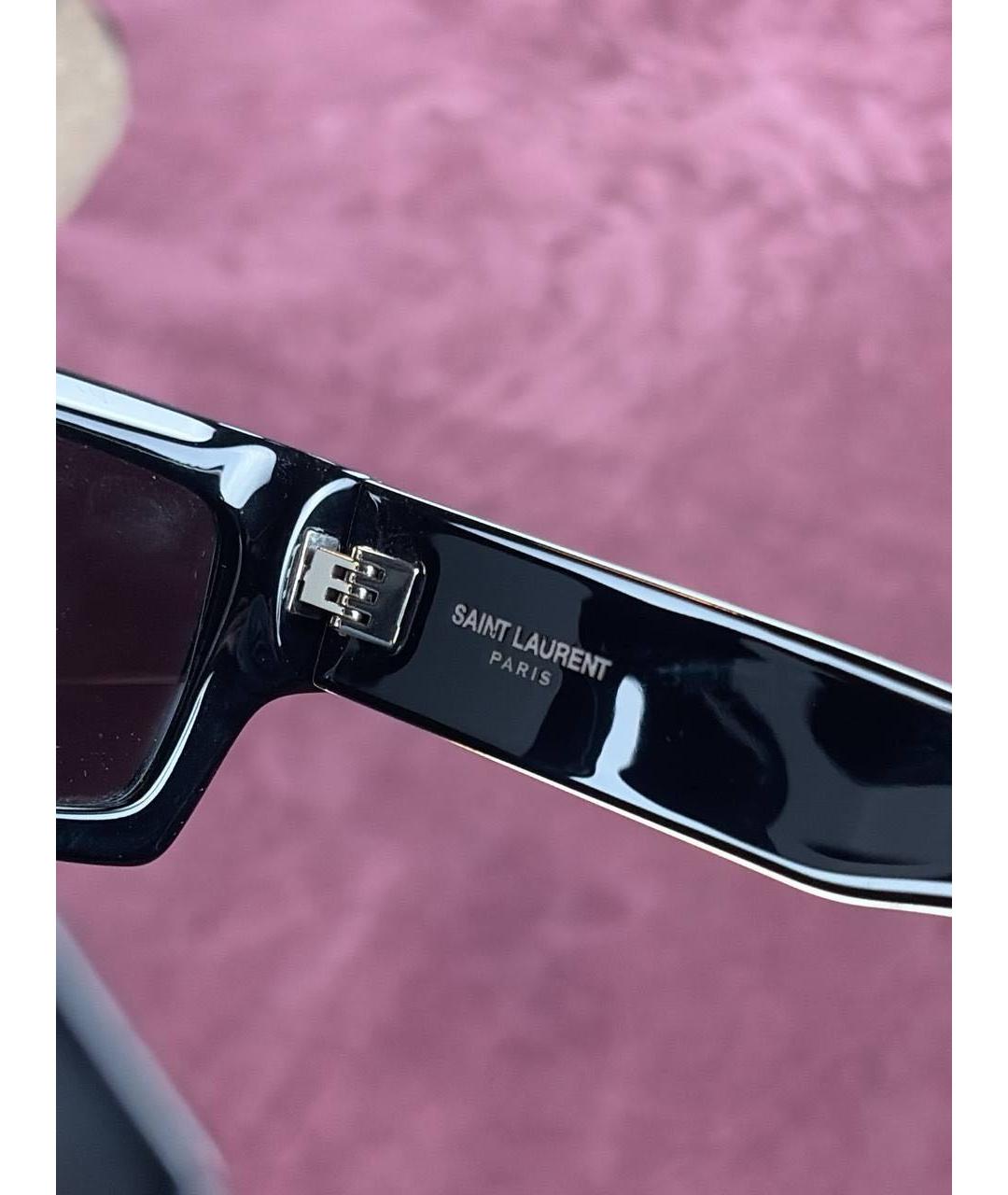 SAINT LAURENT Черные пластиковые солнцезащитные очки, фото 3