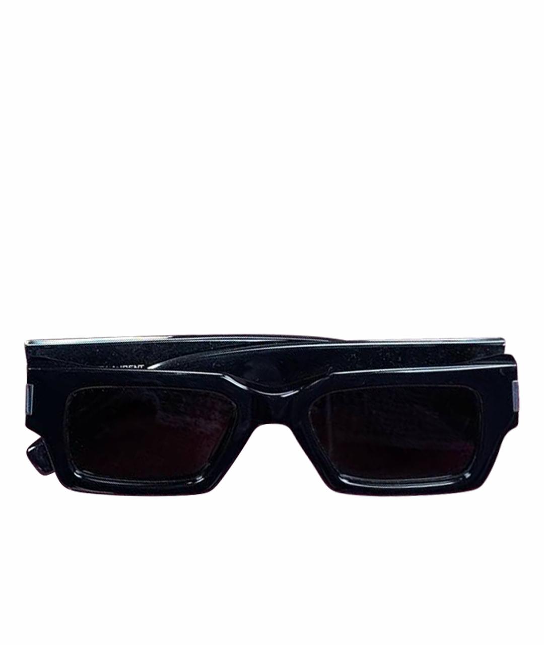 SAINT LAURENT Черные пластиковые солнцезащитные очки, фото 1