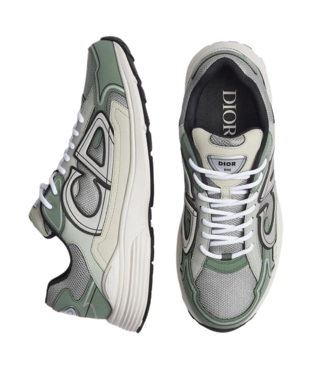 CHRISTIAN DIOR Серые низкие кроссовки / кеды, фото 4