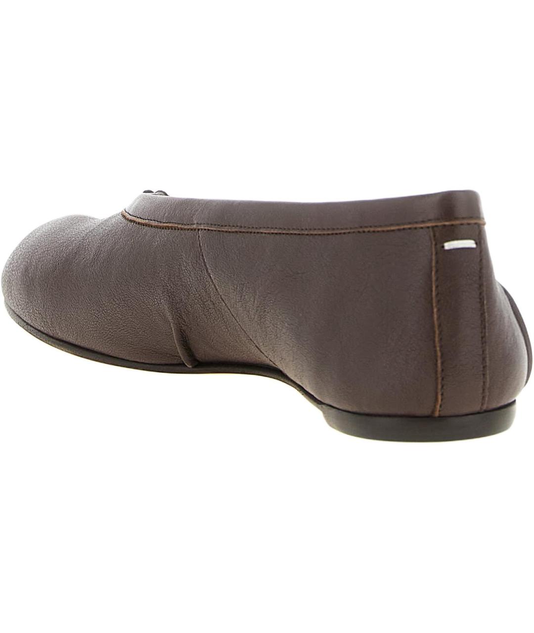 MAISON MARGIELA Коричневые кожаные балетки, фото 4