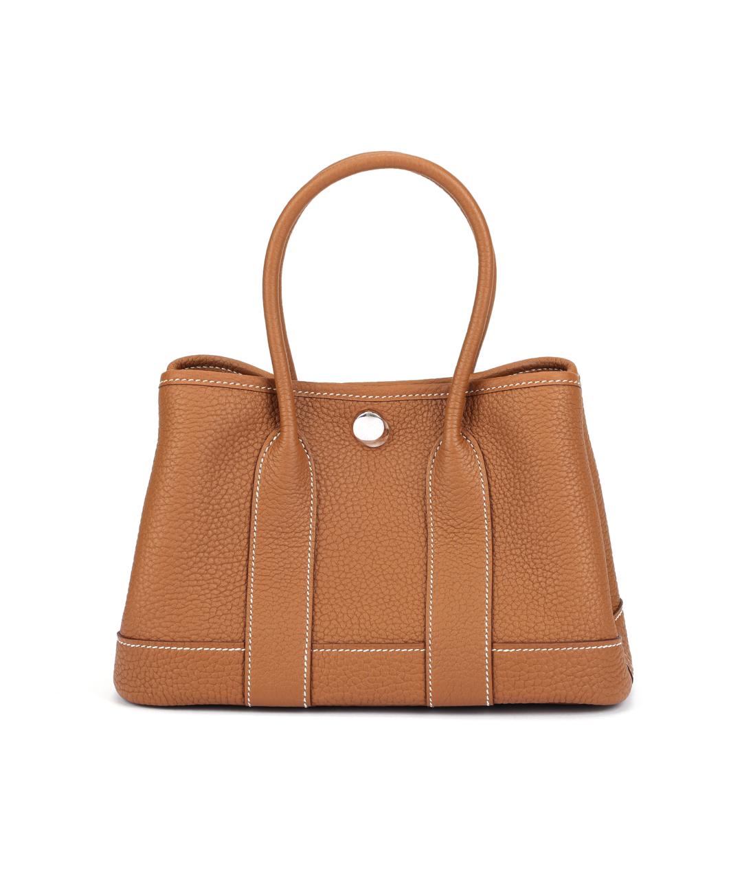 HERMES Коричневая кожаная сумка через плечо, фото 3