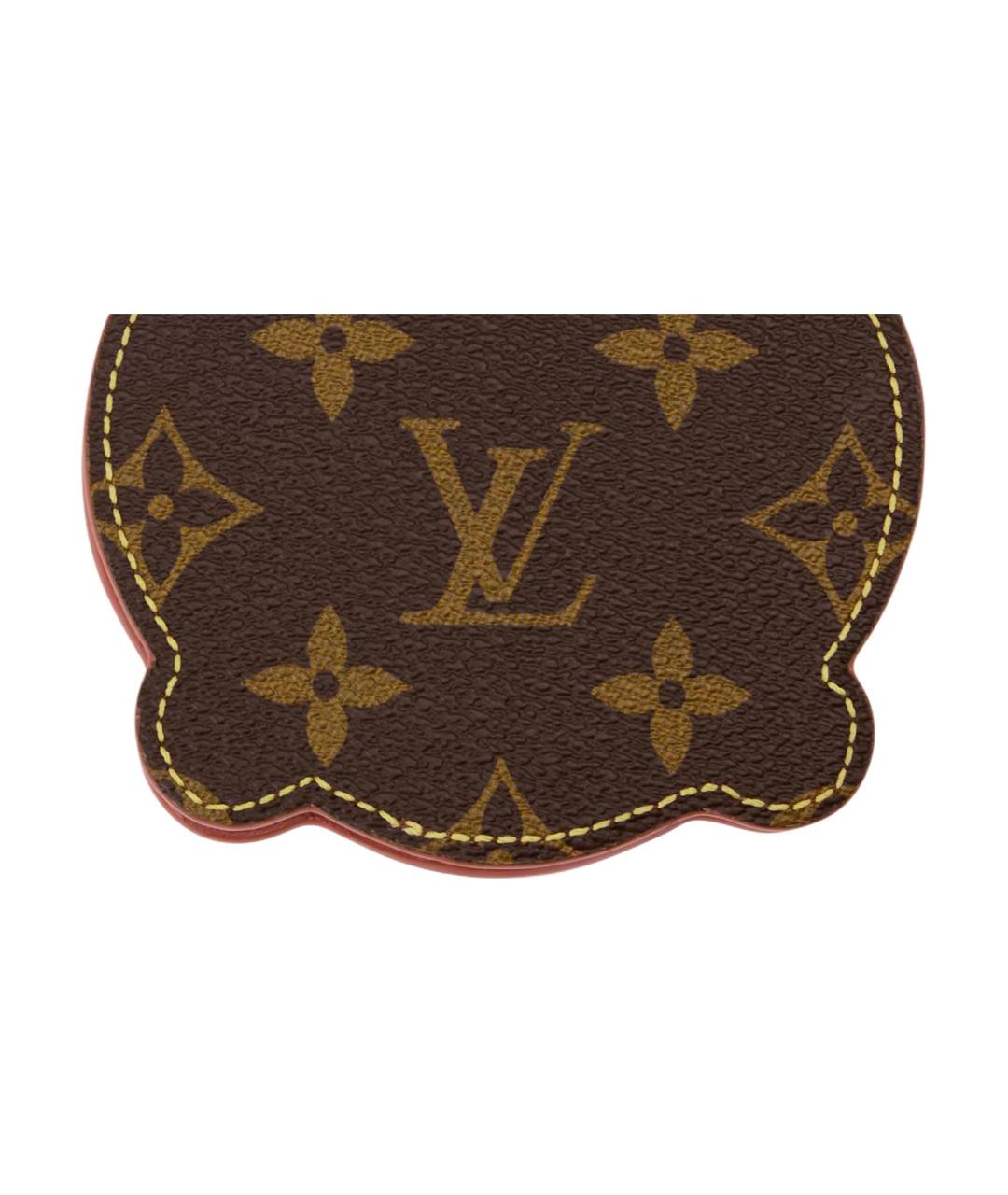 LOUIS VUITTON Коричневый кожаный кошелек, фото 5