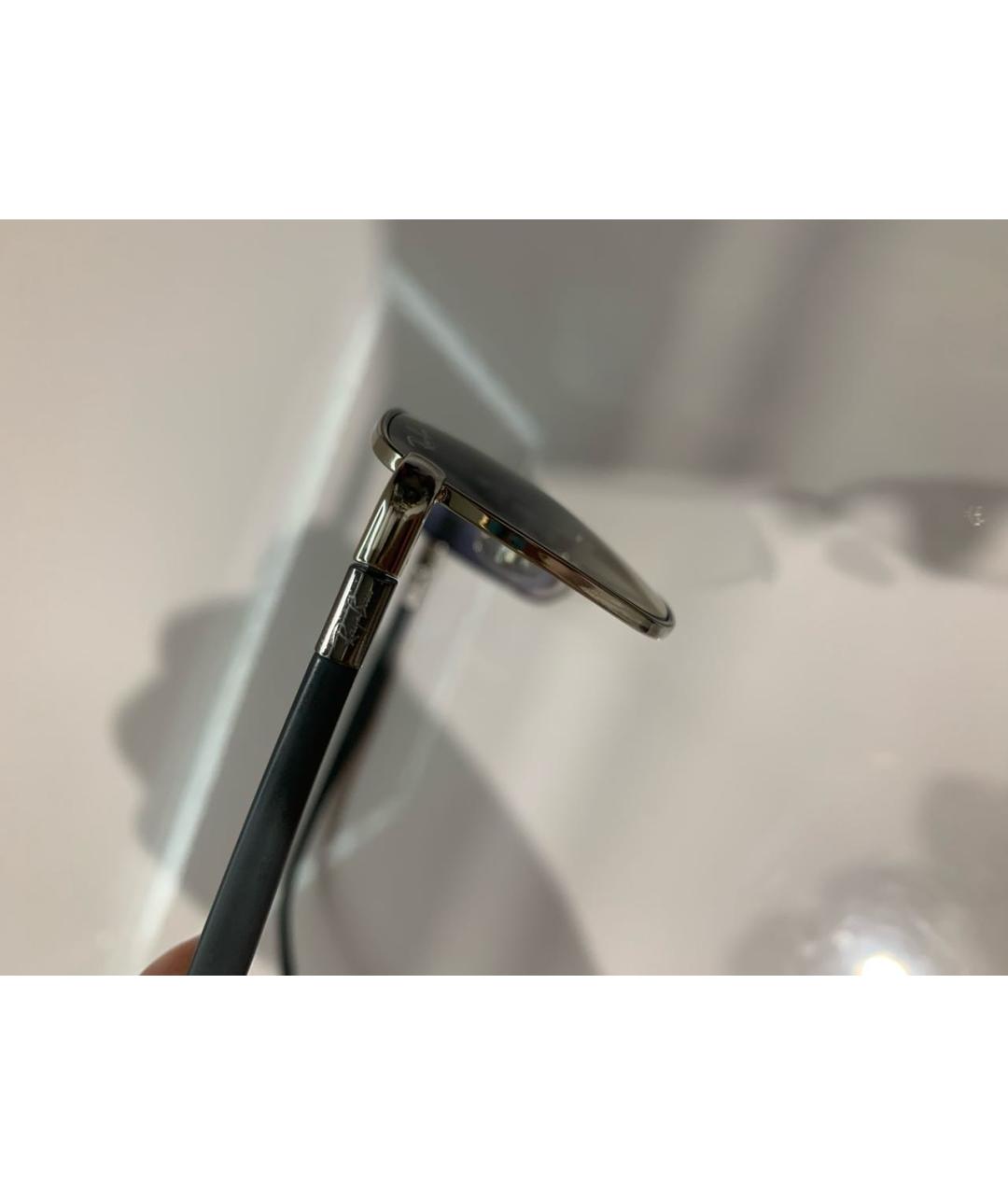 RAY BAN Серебряные металлические солнцезащитные очки, фото 3